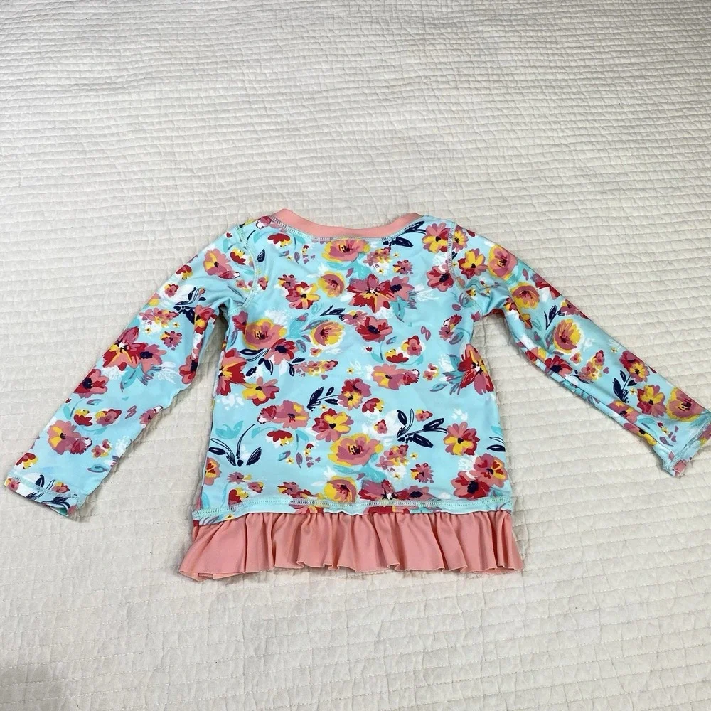Girls Toddler 2T Summer Swimwear Top Lot Bundle 3 Watermelon Floral Unicorn